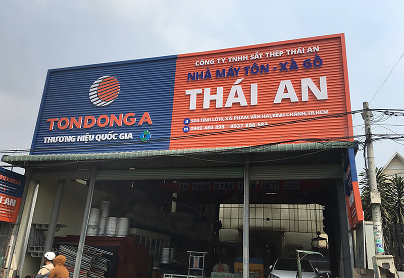 Bảng hiệu quảng cáo bằng tôn giá rẻ