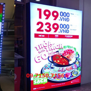 Hộp đèn bạt 3M in UV cho menu