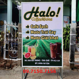 Hộp đèn bạt Hiflex cho quán nước